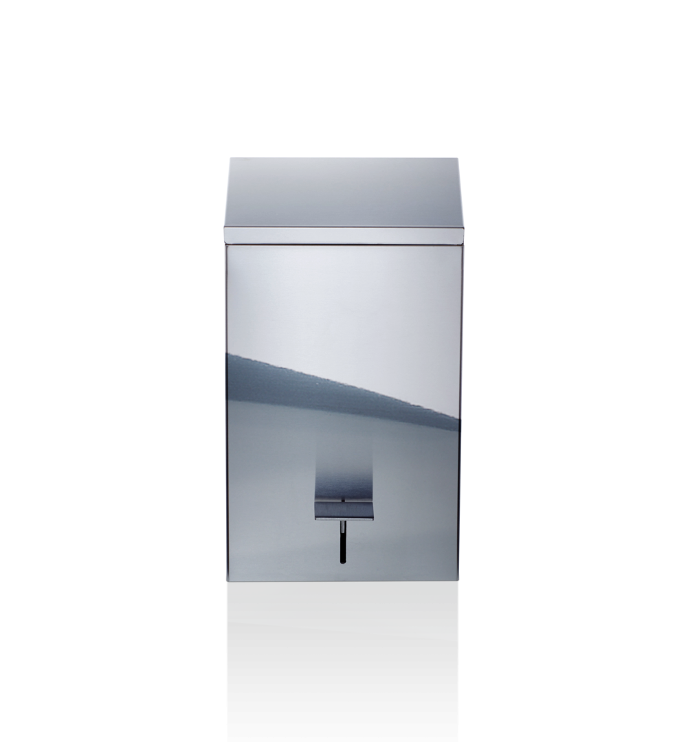 Pedaleimer quadratisch Chrom Decor Walther Treteimer Abfalleimer Mülleimer Badeimer Soft-Close geräuschlos 5,5 Liter Kunststoffeinsatz zeitloses Design Badezimmer-Accessoires Badezimmer-Organisation kompakt hochwertig edel exklusiv funktional