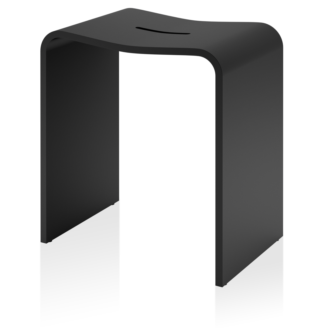 Wasserfester Duschhocker Black Stone Stool