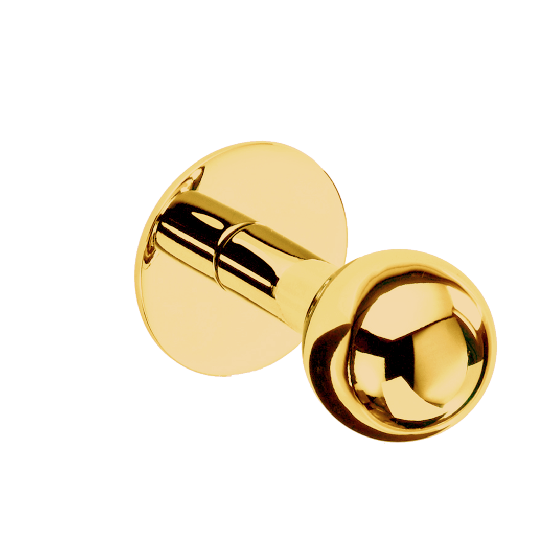Detailaufnahme des Handtuchhakens CL HAK1 von Decor Walther mit goldener Oberfläche