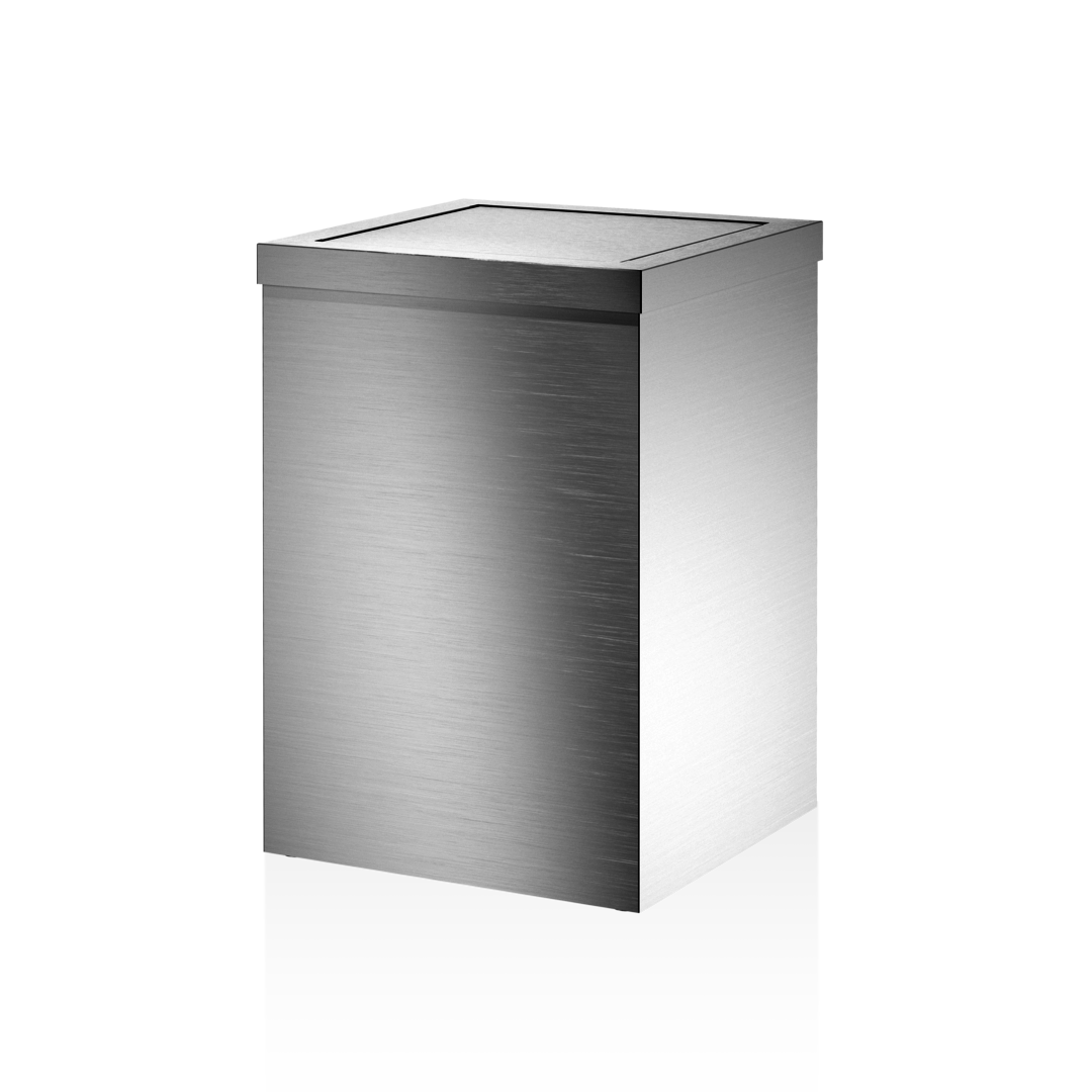 Badeimer DW 113 in Edelstahl matt – moderner Kosmetikeimer mit 8,5 Liter Volumen und Schwingdeckel, gefertigt aus hochwertigem Edelstahl.