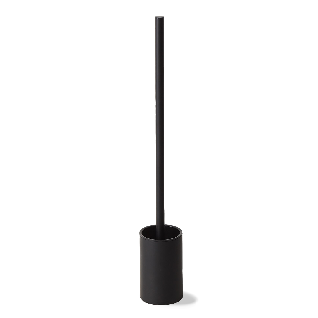 Puristische WC-Bürste DW87 von Decor Walther aus Aluminium in Schwarz matt, geeignet für Wand- oder Standmontage – Artikelnummer: 0858760