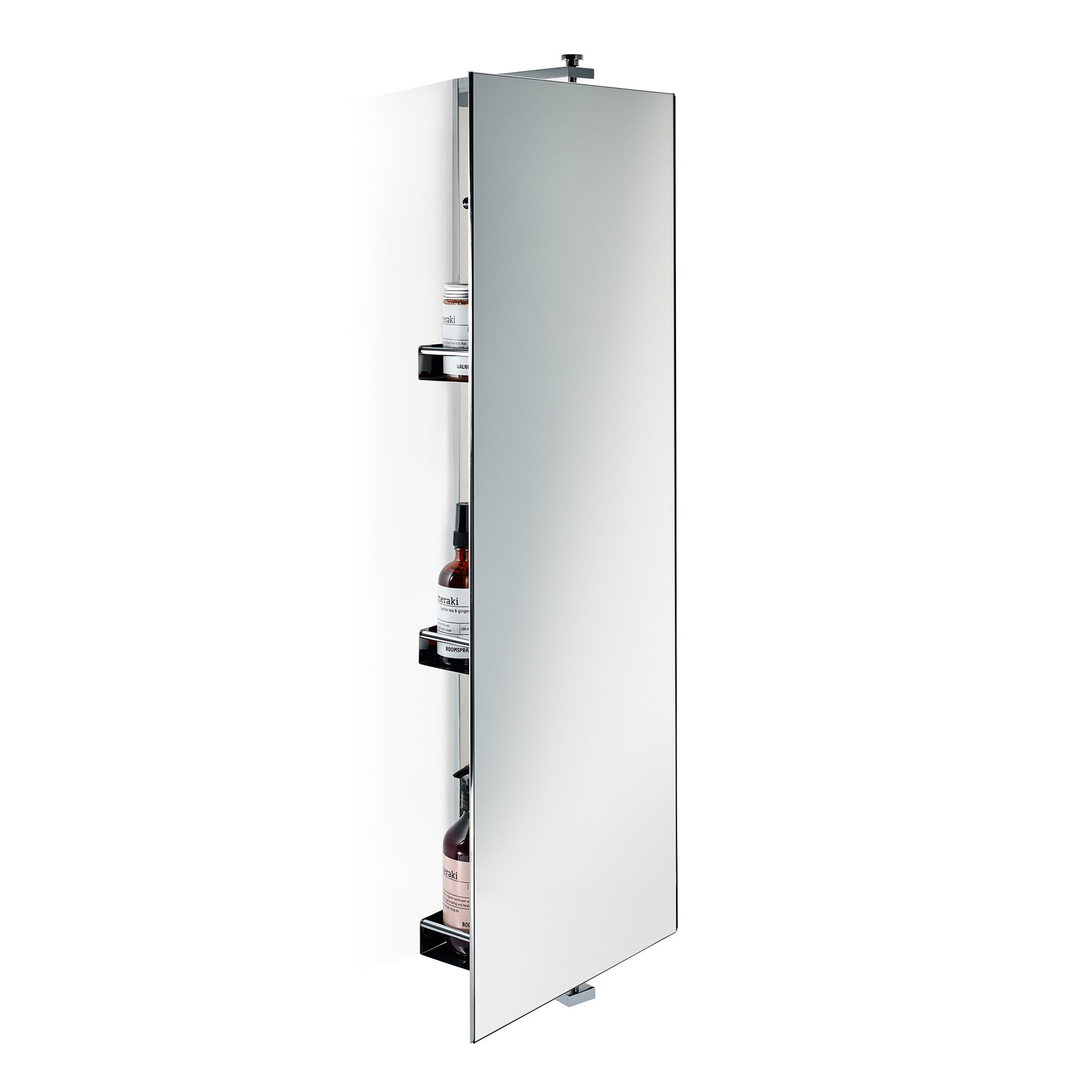 Drehbarer Wandspiegel Decor-Walther SP31 mit 360 Grad Funktion und Ablageflaechen auf der Rueckseite, praktischer Badspiegel fuer Kosmetik und Pflegeprodukte