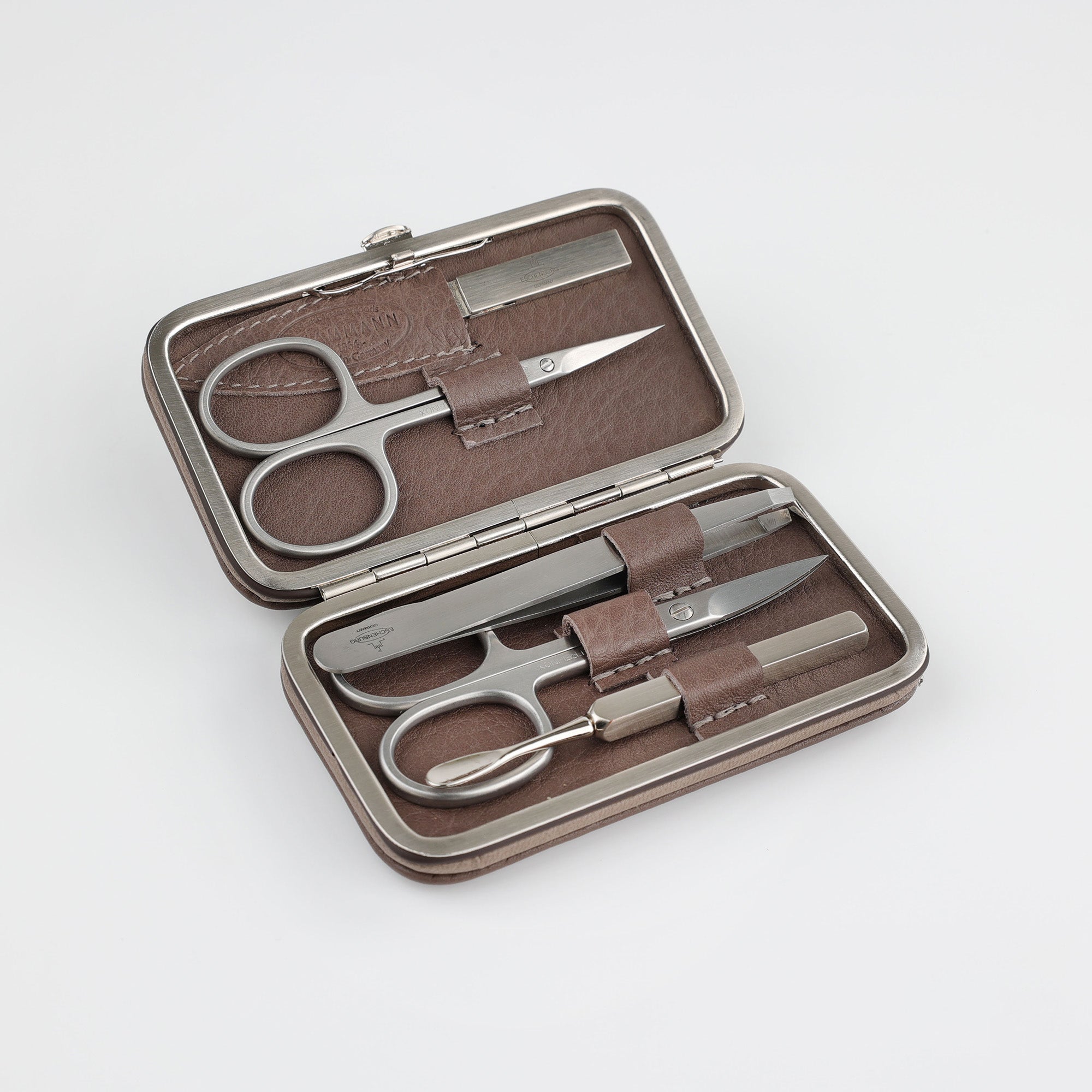 Leder Maniküre Etui Frame M - 5-Teilig