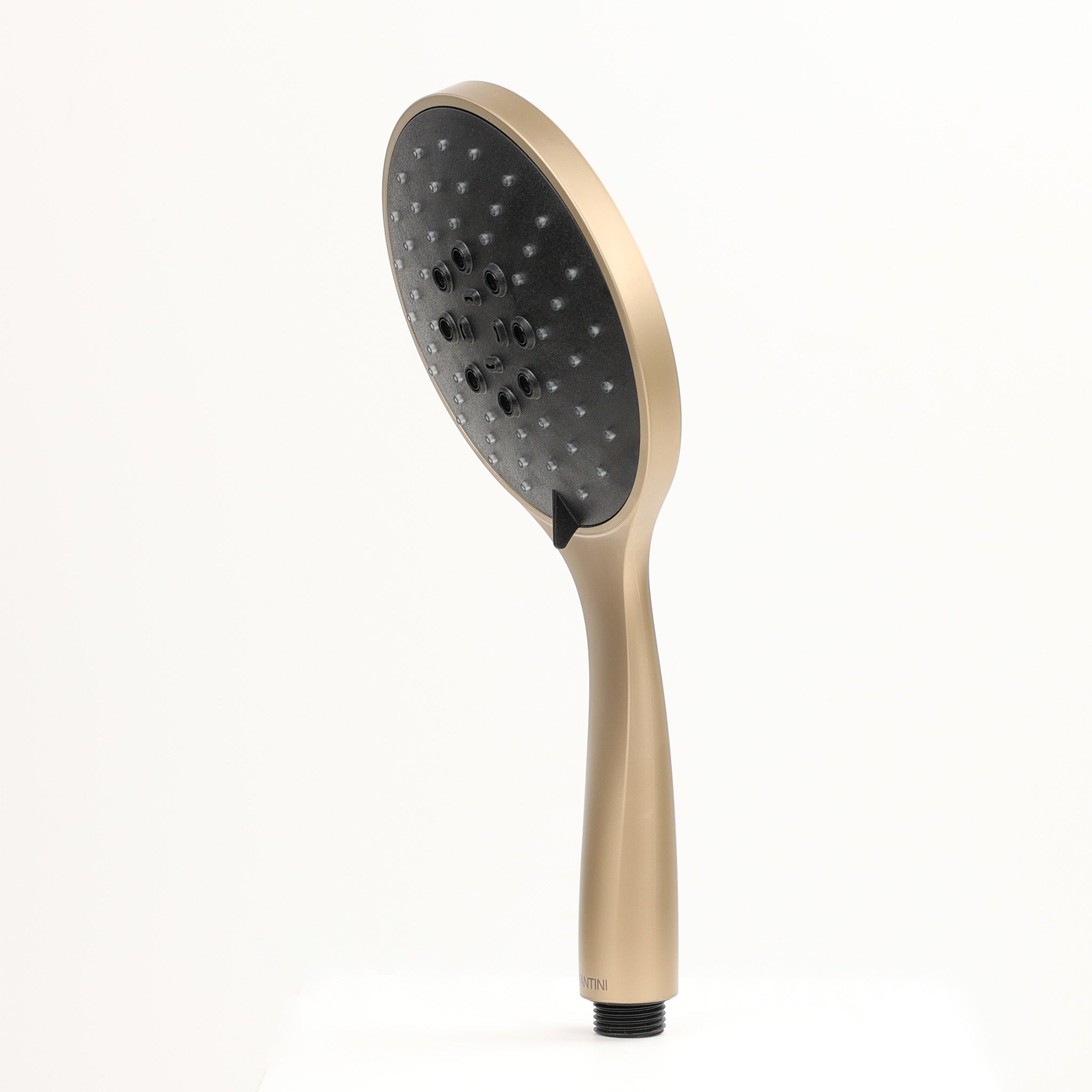 Runder Brausekopf in British Gold von Fantini-13cm-edle Oberfläche-technisch aufwendiger Brausekopf