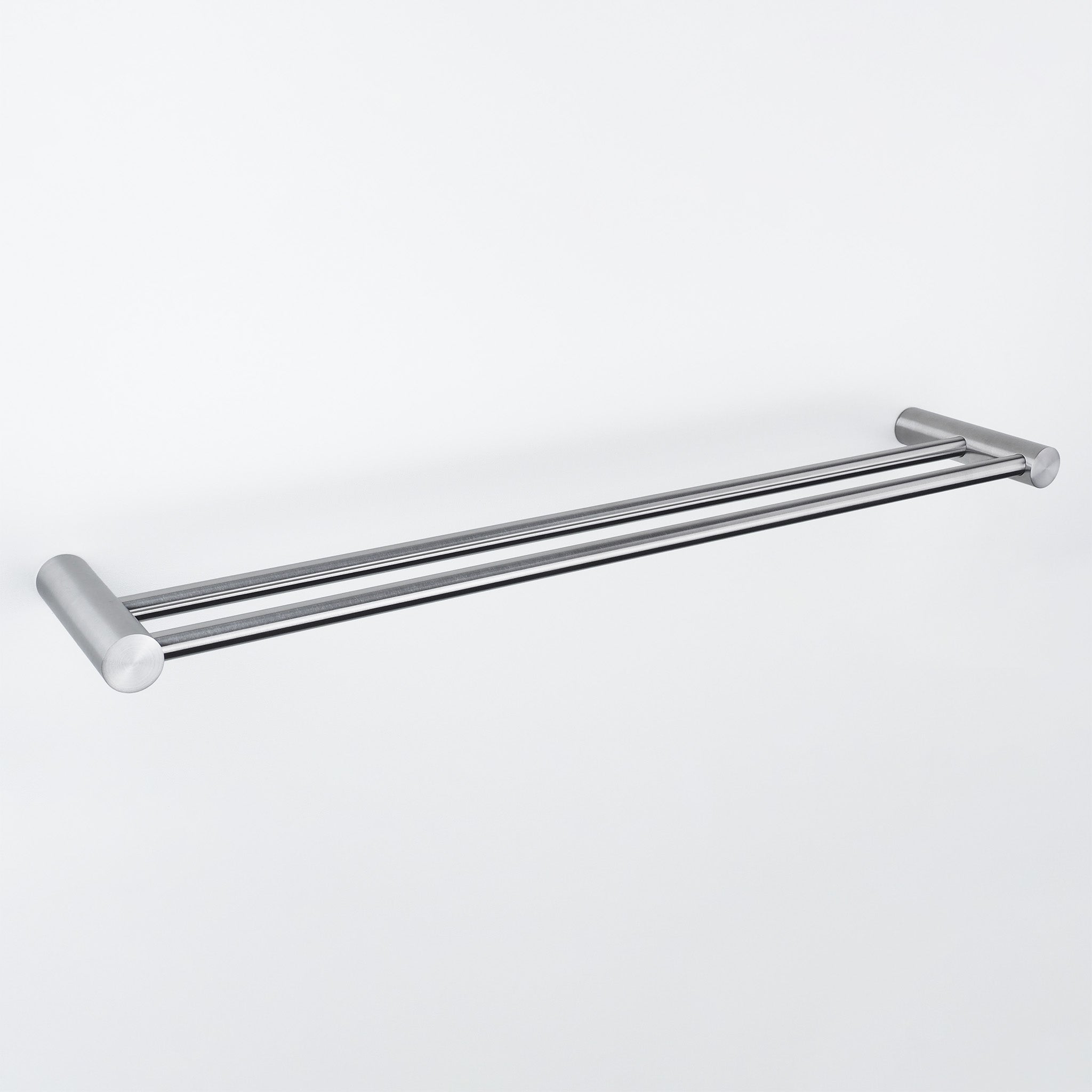 Wandmontierter doppelter Handtuchhalter 1916-2 in gebürstetem Edelstahl – 63 cm elegante Funktionalität