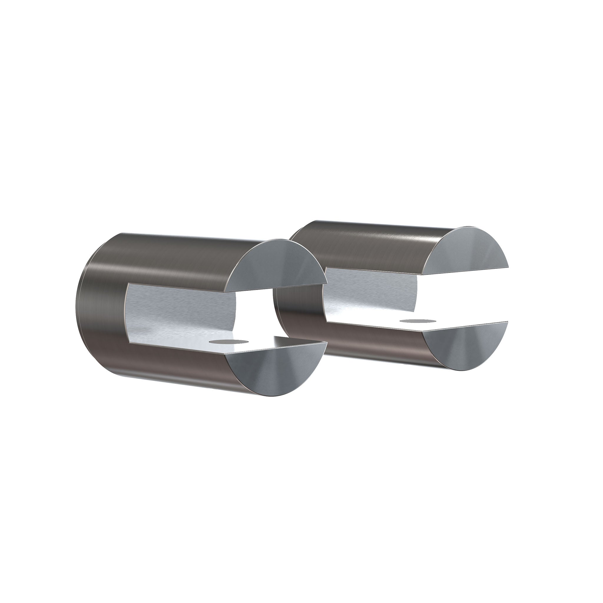 Minimalistischer Regalhalter aus gebürstetem Edelstahl von Frost Denmark – Wandhalter für Glasregale mit 6–10 mm Stärke aus der Nova2-Serie