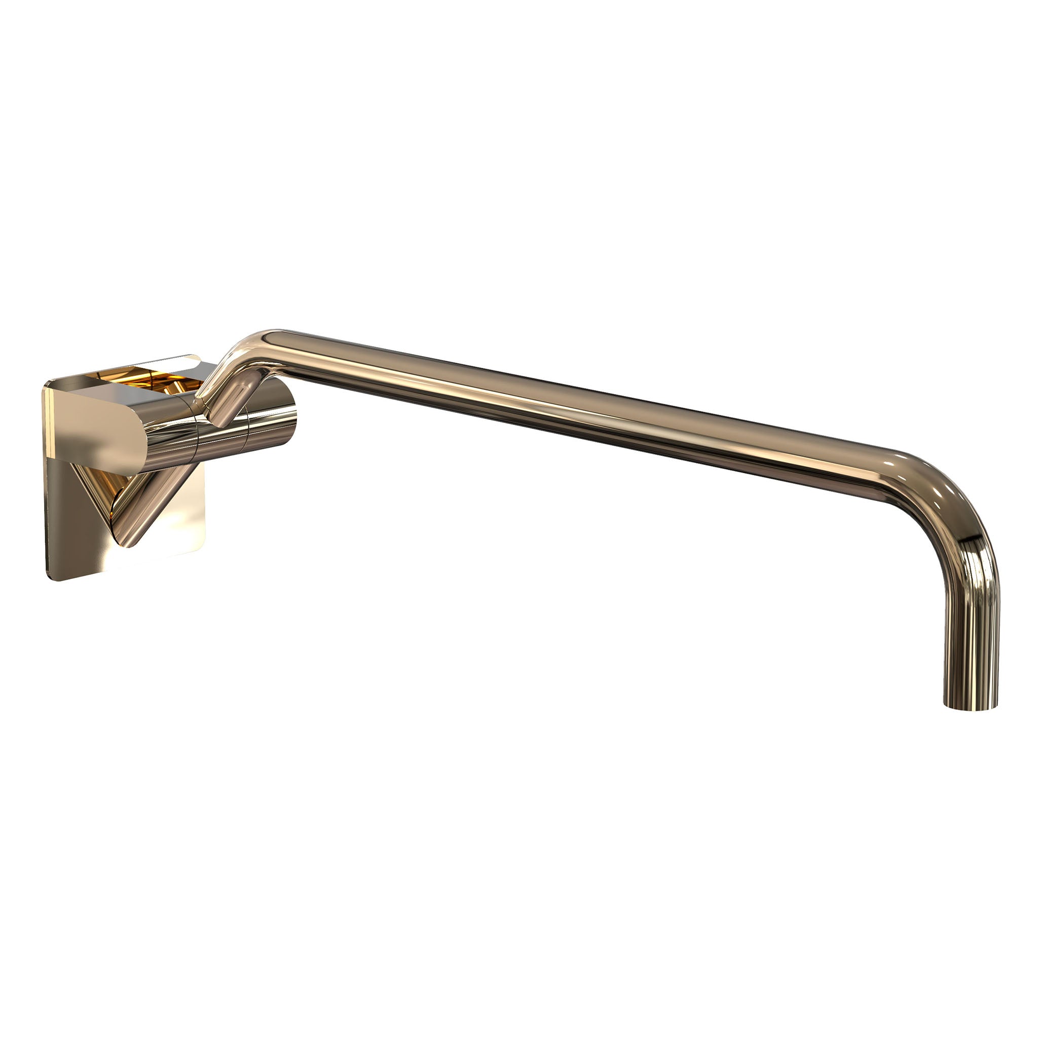 Barrierefreier Wandstützgriff 1961 von Frost Denmark in Gold poliert – luxuriöse Unterstützungshilfe für hochwertige Sanitärräume.