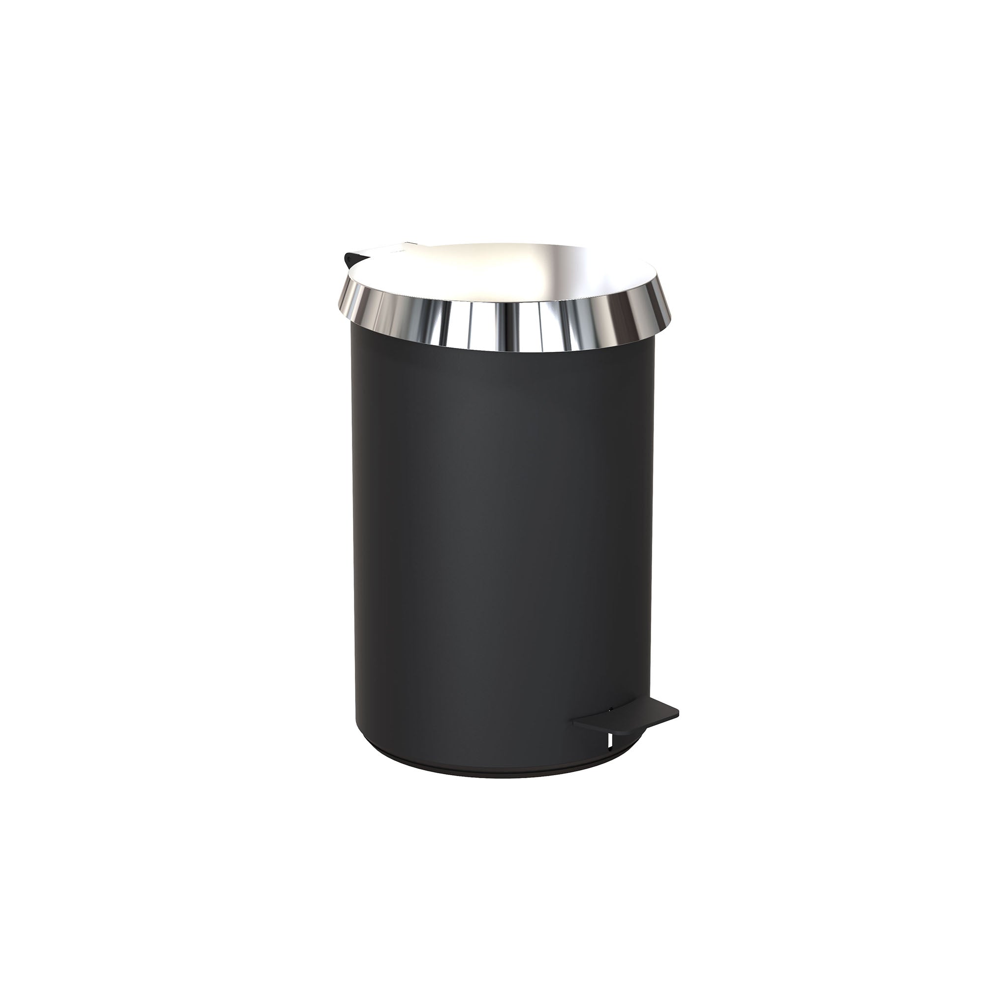 Frost Denmark Pedaleimer 10 L mit poliertem Edelstahl und schwarzem Gehäuse – elegant & hygienisch