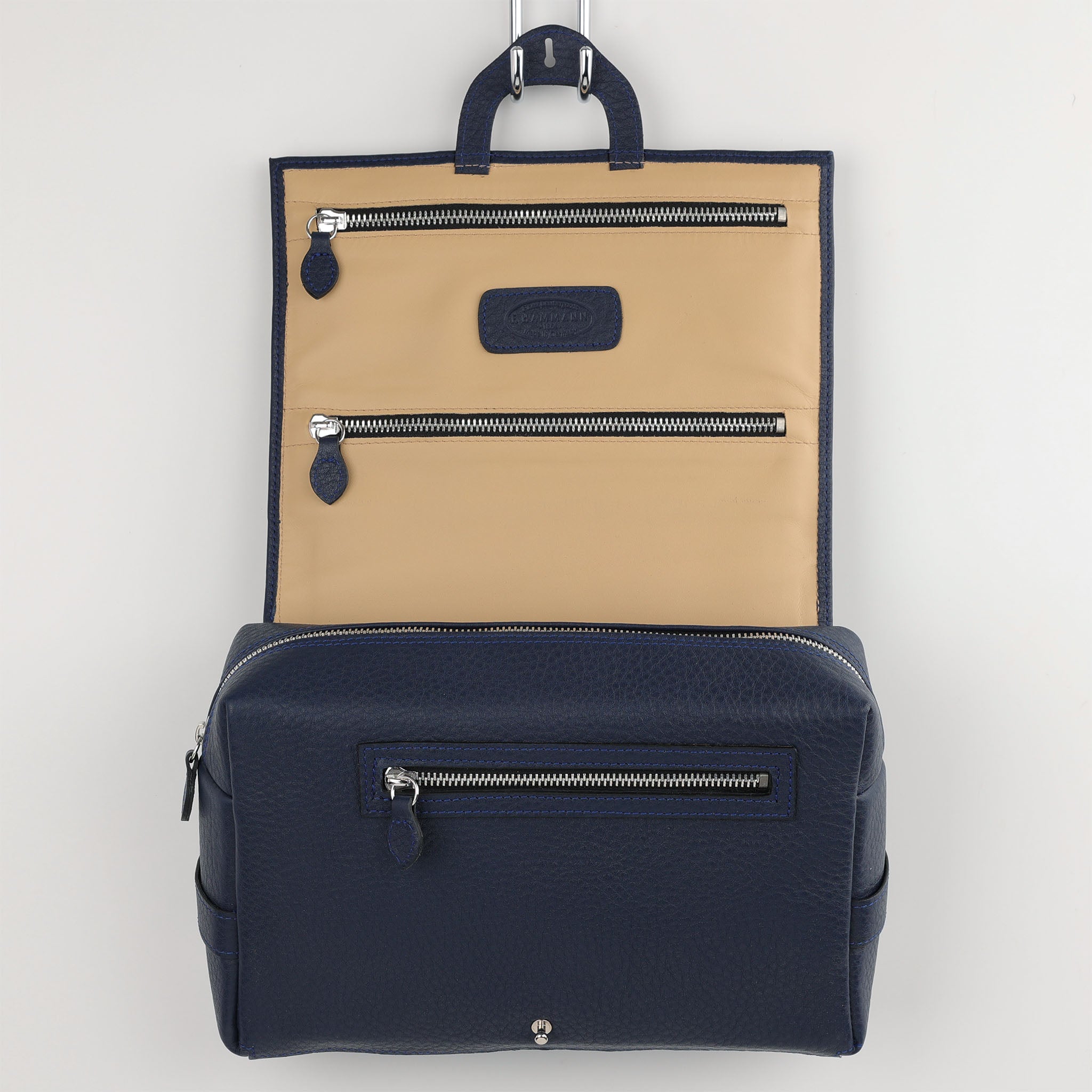 Leder Kulturtasche zum Aufhängen Roll XL