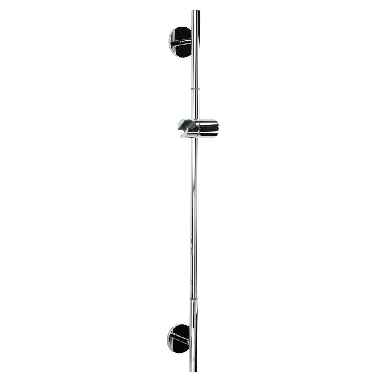 Stufenlos verstellbare Vola Brausestange T65-T60 in Chrom – handgefertigte Duschstange aus massivem Messing, passend zur Rundkopfhandbrause T60.
