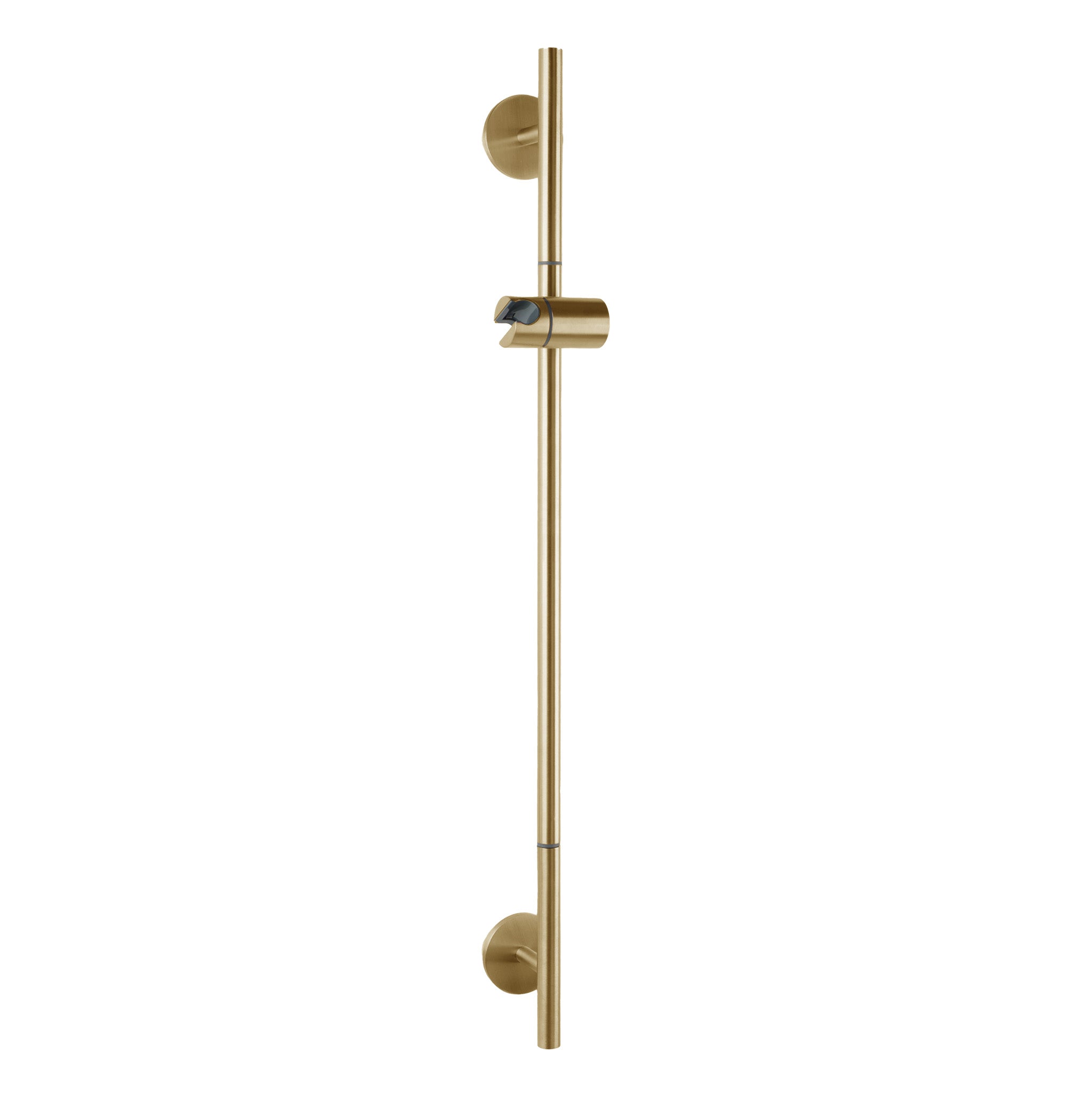 Vola Brausestange T65-T60 in Gold gebürstet – edle, handgefertigte Duschstange aus Edelstahl mit goldener PVD-Oberfläche für luxuriöse Badgestaltung.