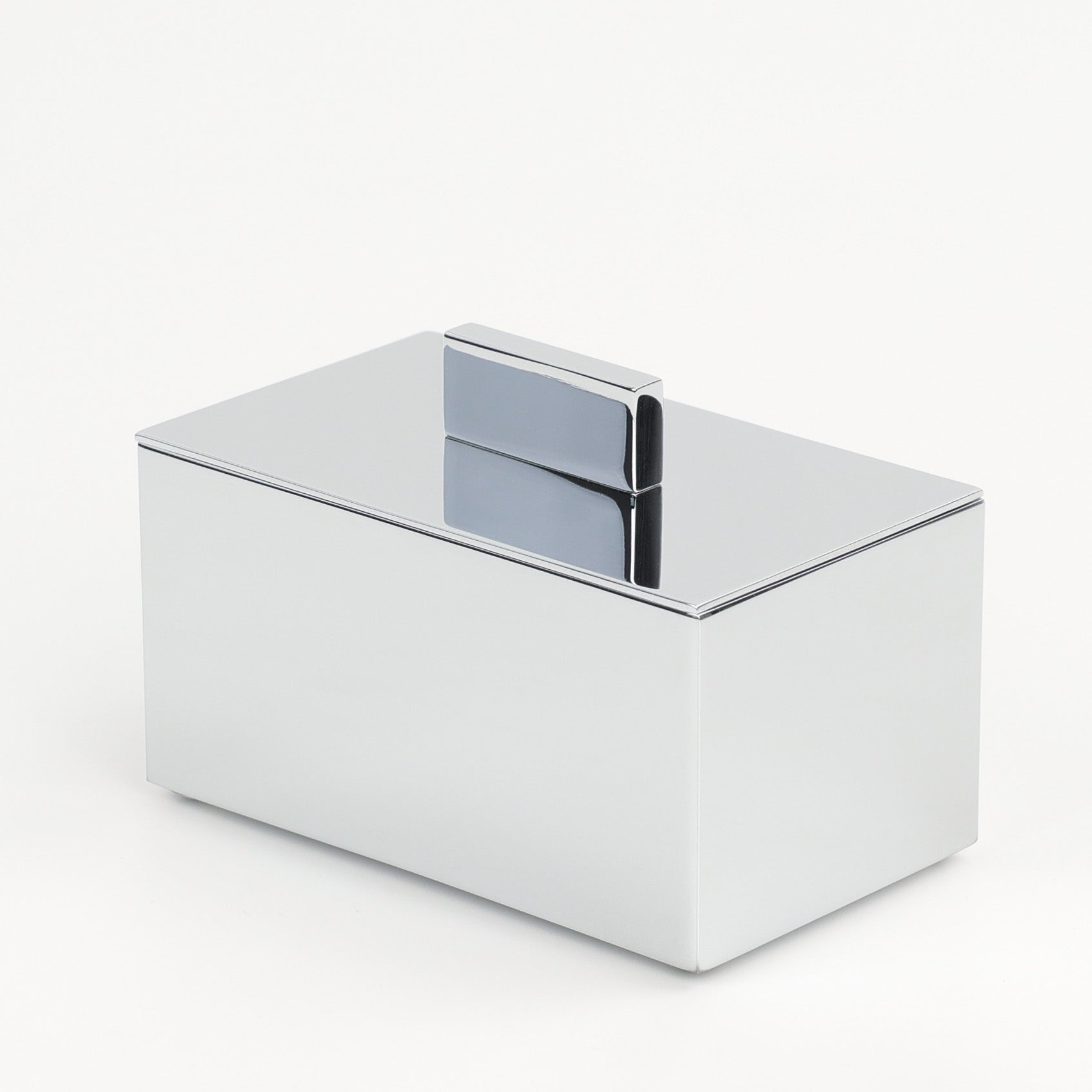 Windisch Utensilienbhälter klein in Chrom aus der Serie Box Linear, praktisch im Alltag für all die kleinen Dinge, die man so im Bad braucht
