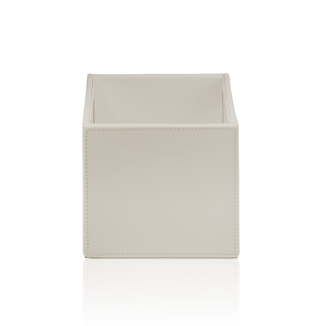 Decor Walther Brownie BOD1 Utensilienbehälter klein veganes Kunstleder Sandbeige Bad-Organizer
