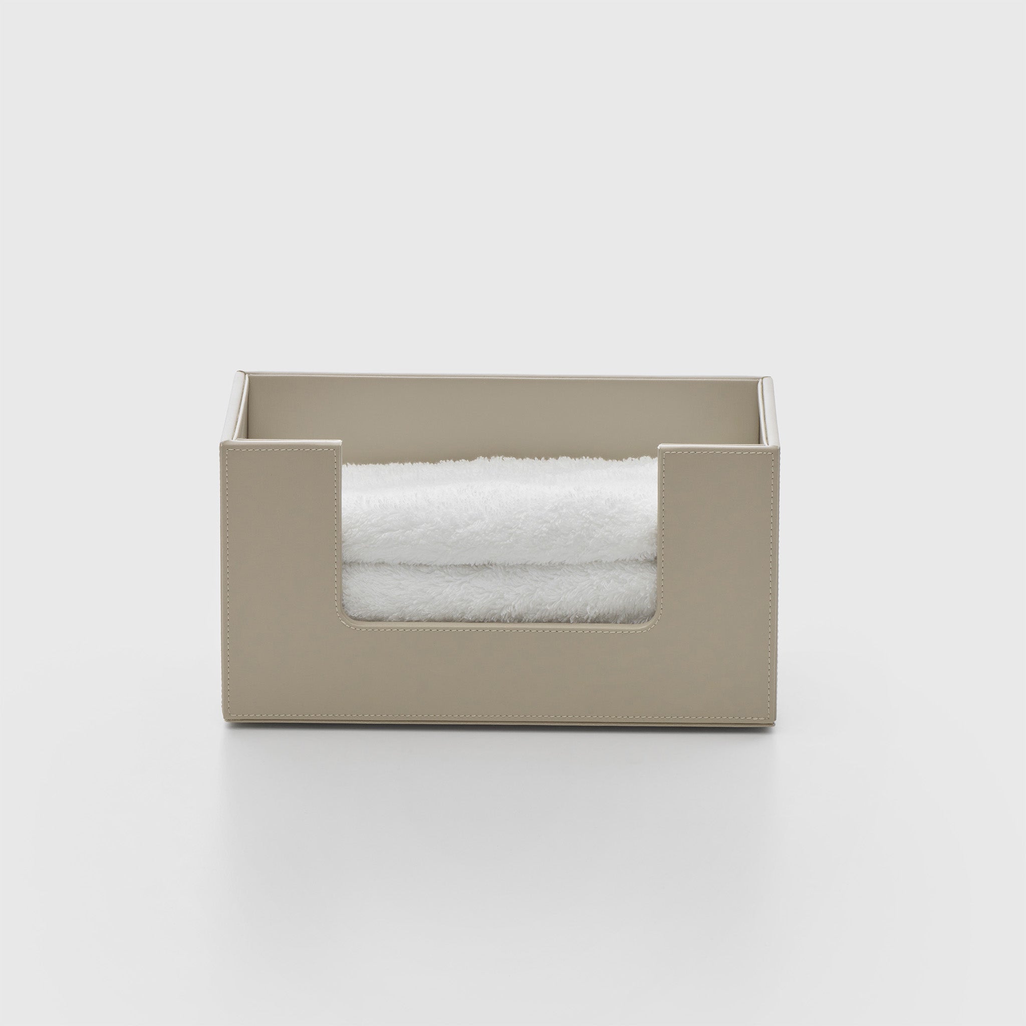 Decor Walther Brownie PTB Papierhandtuchspender oder Handtuchspender veganes Kunstleder Sandbeige Tuchbox