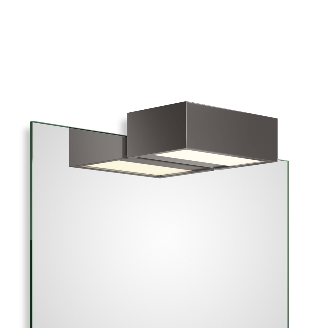Erhältlich bei dasfeinebad: Die Decor Walther Box 15 in Dark metal matt für eine elegante und unterstrichene Beleuchtung – einzigartig für avantgardistische Bäder.