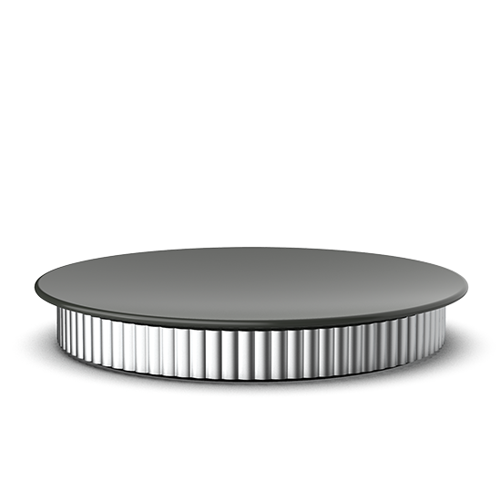 Vielseitiger Organizer aus Aluminium und handgefertigtem Porzellan, ideal für Wattepads und Kosmetika, Decor Walther OF.LINE
