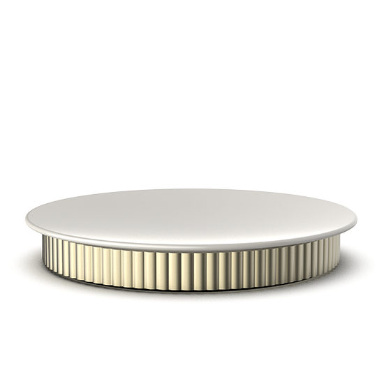 Luxuriöse Ablage aus Aluminium und Porzellan mit Deckel, perfekt für Schmuck und Badezimmeraccessoires, Decor Walther OF.LINE
