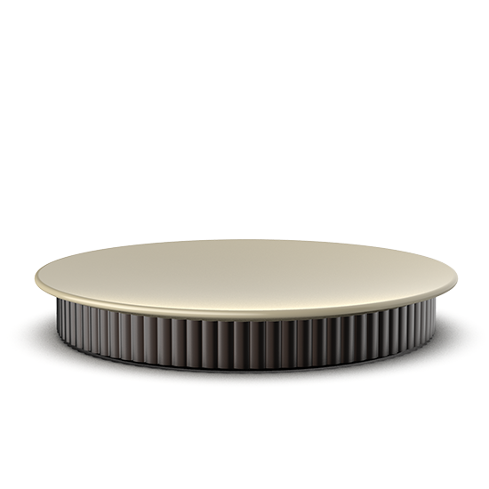 Stilvoller Behälter aus Aluminium und handgefertigtem Porzellan, perfekt für Wattepads und Kosmetika, Decor Walther OF.LINE