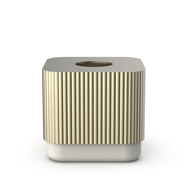 Hochwertige Kosmetiktuchbox aus Aluminium und Porzellan, elegante Aufbewahrungslösung für das Badezimmer, Decor Walther OF.LINE
