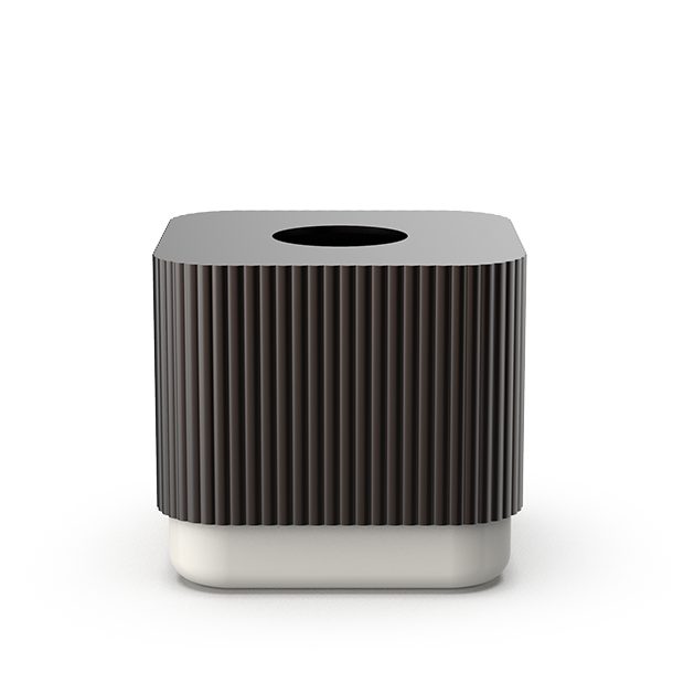 Elegante Kosmetiktuchbox aus Aluminium und Porzellan, perfekte Aufbewahrung für Badezimmeraccessoires, Decor Walther OF.LINE Kollektion
