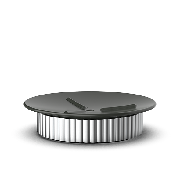 Vielseitige Behälter-Schale aus Aluminium und handgefertigtem Porzellan, ideal für Seife und Badezimmeraccessoires, Decor Walther OF.LINE Kollektion
