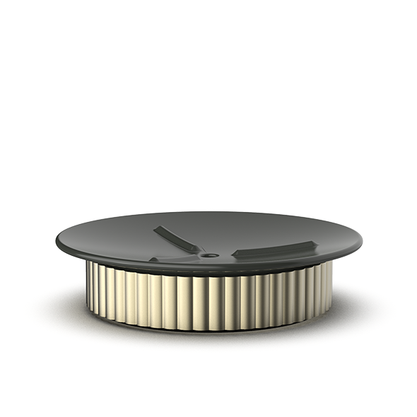 Eleganter Behälter aus massivem Aluminium und Porzellan, perfekt zur Aufbewahrung von Seife und Accessoires, Decor Walther OF.LINE Kollektion
