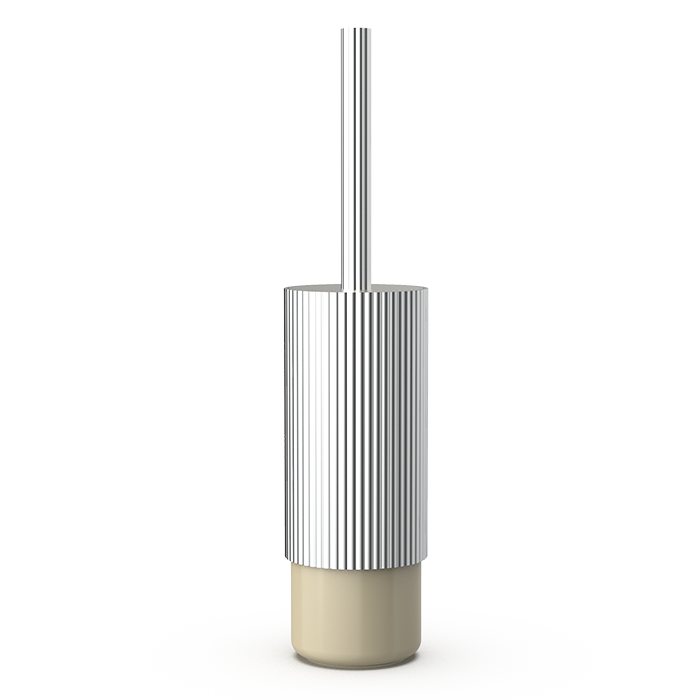 Luxuriöse Toilettenbürste aus robustem Aluminium und handgefertigtem Porzellan, perfekt für modernes Badezimmerdesign, Decor Walther OF.LINE
