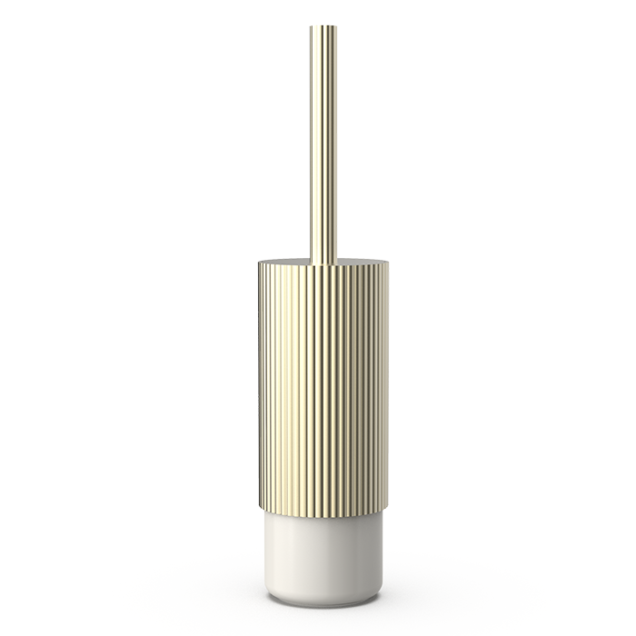 Edle Toilettenbürste aus Aluminium und Porzellan, ideal für elegante Badezimmer, Decor Walther OF.LINE Kollektion
