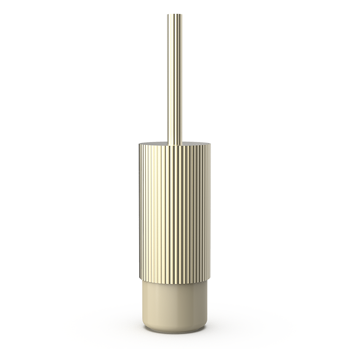 Stilvolle WC-Bürstengarnitur aus robustem Aluminium und feinem Porzellan, perfekt für luxuriöse Badezimmer, Decor Walther OF.LINE
