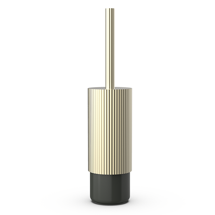 Luxuriöse Toilettenbürste aus massivem Aluminium und handgefertigtem Porzellan, ideal für exklusive Badezimmerorganisation, Decor Walther OF.LINE
