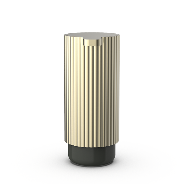 Luxuriöser Flüssigseifenspender aus robustem Aluminium und handgefertigtem Porzellan, OF.LINE Kollektion Decor Walther
