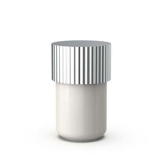 Elegante Aufbewahrungsdose aus Aluminium und Porzellan mit Deckel, ideal für Schmuck und Utensilien, OF.LINE Kollektion Decor Walther.