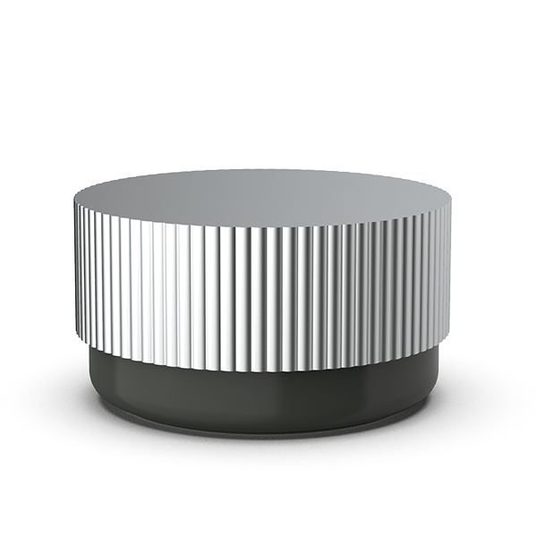 Vielseitige Schmuckbox aus Aluminium und handgefertigtem Porzellan, ideal für Wattepads und persönliche Utensilien, Decor Walther OF.LINE Kollektion
