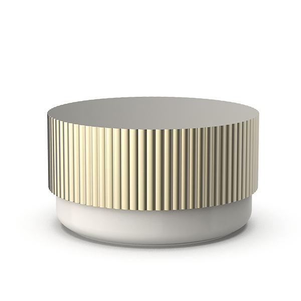Luxuriöse Aufbewahrungsbox aus Aluminium und Porzellan mit Deckel, perfekt für Schmuck und Badezimmerzubehör, Decor Walther OF.LINE Kollektion
