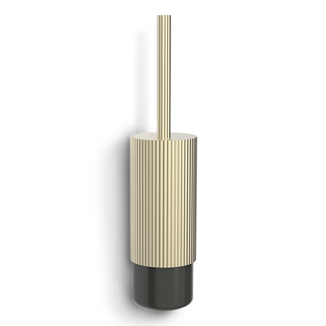 Luxuriöse Toilettenbürste aus massivem Aluminium und handgefertigtem Porzellan, ideal für exklusive Badezimmerorganisation, Decor Walther OF.LINE
