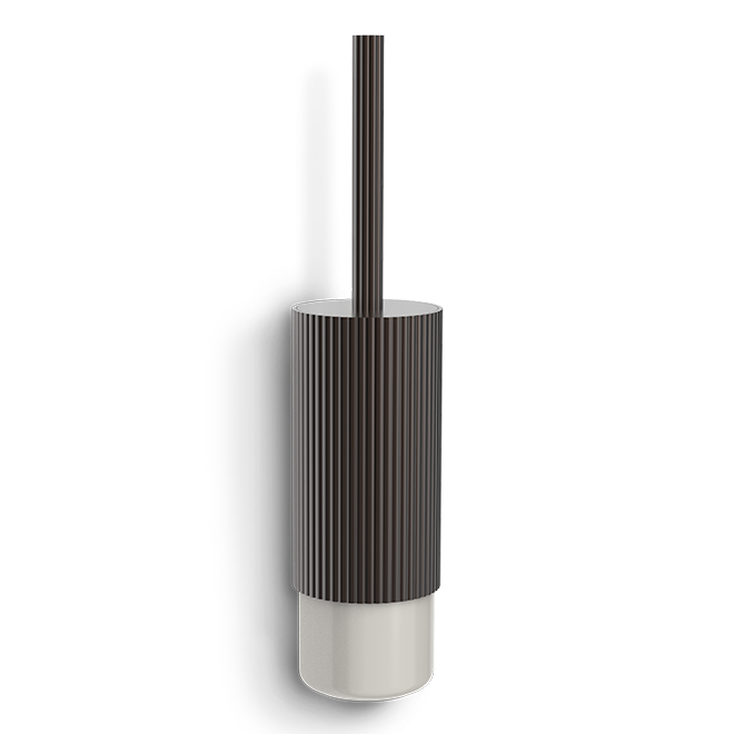 Elegante Wand WC Bürstengarnitur aus Aluminium und Porzellan, perfekt zur Aufbewahrung von Toilettenbürsten, Decor Walther OF.LINE Kollektion
