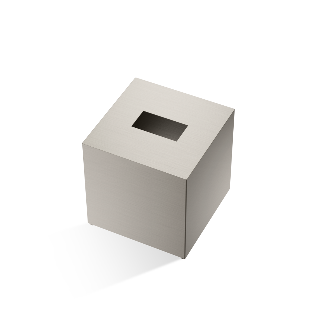 Taschentuchbox quadratisch Nickel saniert Decor Walther Papiertuchbox Kleenexbox Kosmetiktücherbox Messing erstklassige Verarbeitung zeitlose Eleganz funktionell Schutz vor Verkratzungen stilvolles Bad-Accessoire Bad-Ordnungssystem Bad-Hygieneartikel kompakt flexibel platzierbar unkomplizierte Handhabung dauerhaft ansprechend