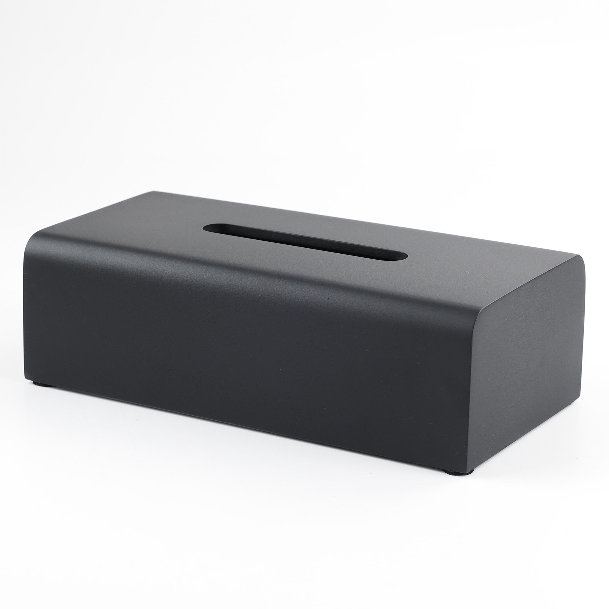 Rechteckiger Kosmetiktuchspender Stone Black von Decor Walther-Schwarz Matt-puristisches Design-abgerundete Ecken
