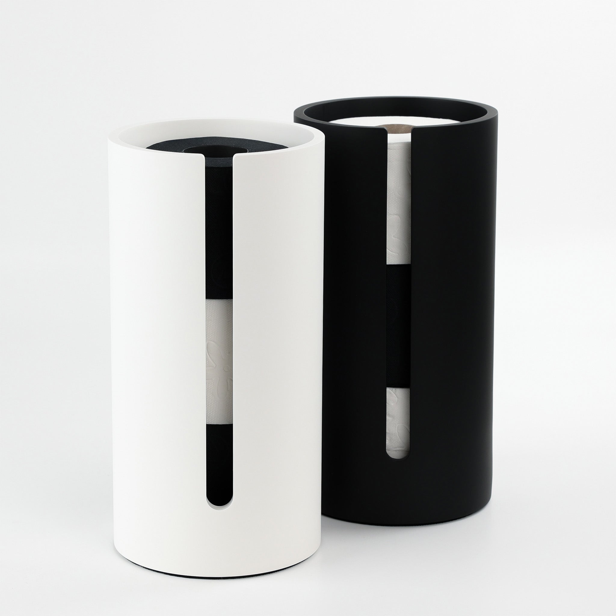 Zwei Ersatzrollenhalter-Decor Walther-Black Stone und Stone-modernes Design-Edles Accessoire für Bäder und Gästetoiletten