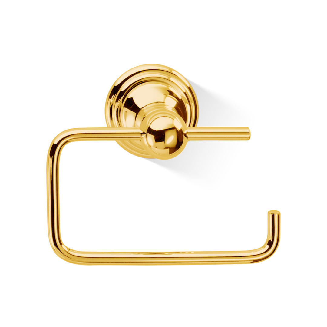 Luxuriöser Toilettenpapierhalter CL TPH3 in Gold – edles Badaccessoire mit klassischer Wandmontage und fein polierter Oberfläche.