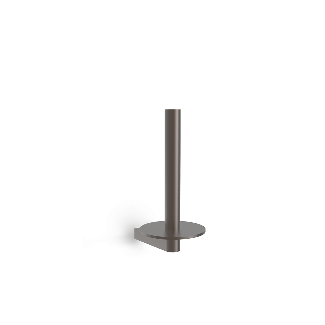 Decor-Walther SOHO ERH Ersatzrollenhalter aus massivem Messing in Dark Metal matt PVD mit sichtbaren Verschraubungen, Artikelnummer: 0680359