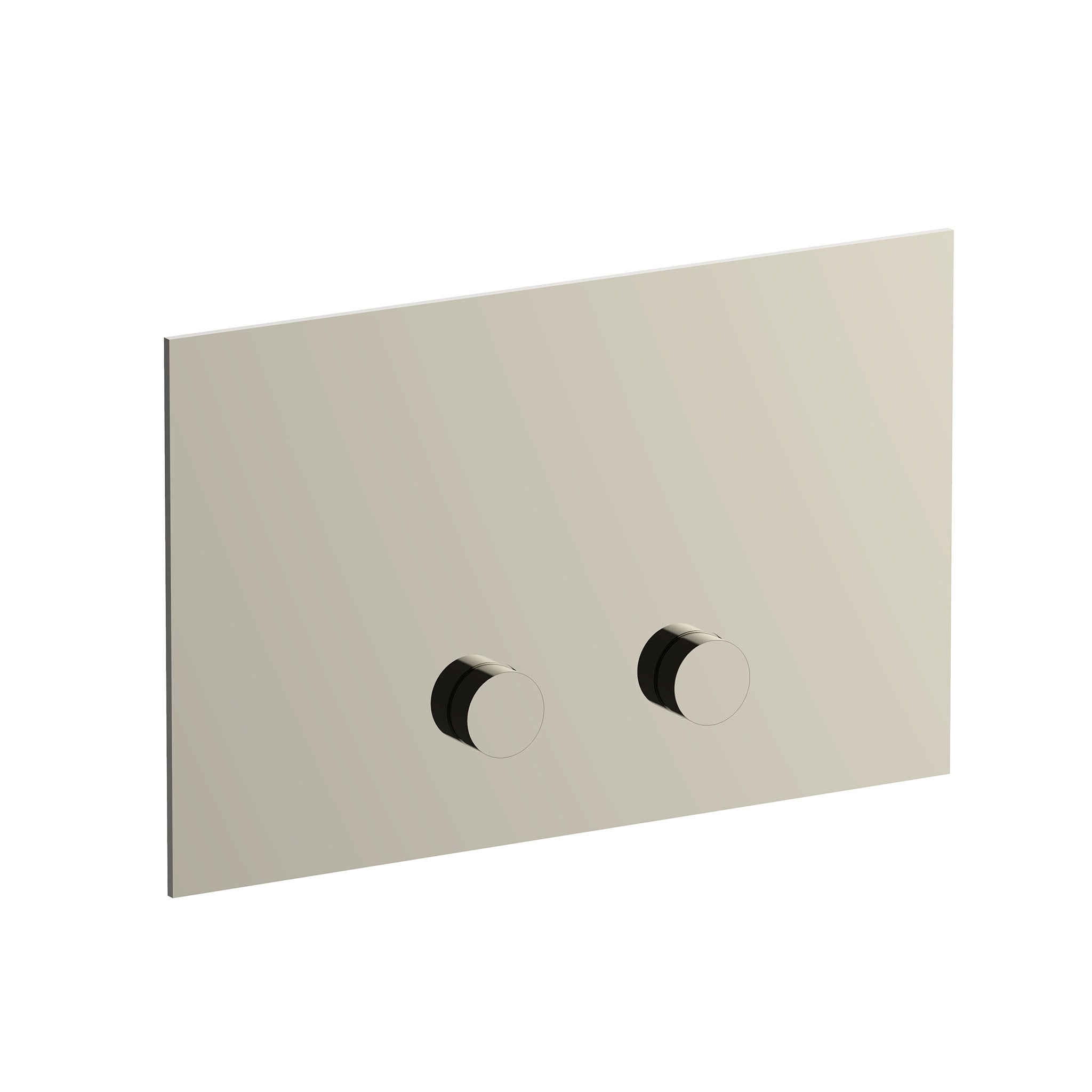 WC-Drückerplatte in poliertem Nickel mit runder Zweimengenspülung für Geberit Sigma, Artikelnummer: 91958402