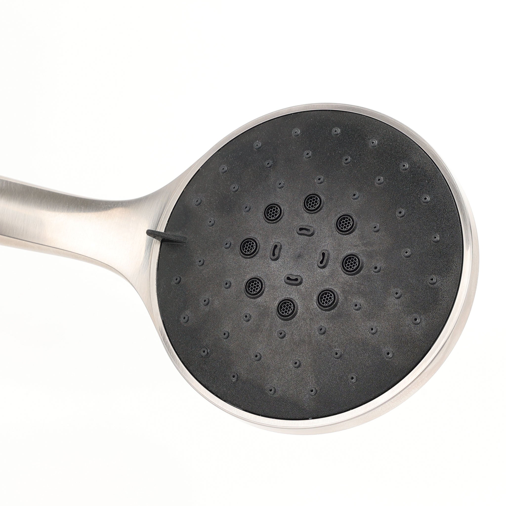 Fantini-eleganter runder Brausekopf-Deailansicht-viele Düsen-gebürsteter Edelstahl- Duchmesser 13cm