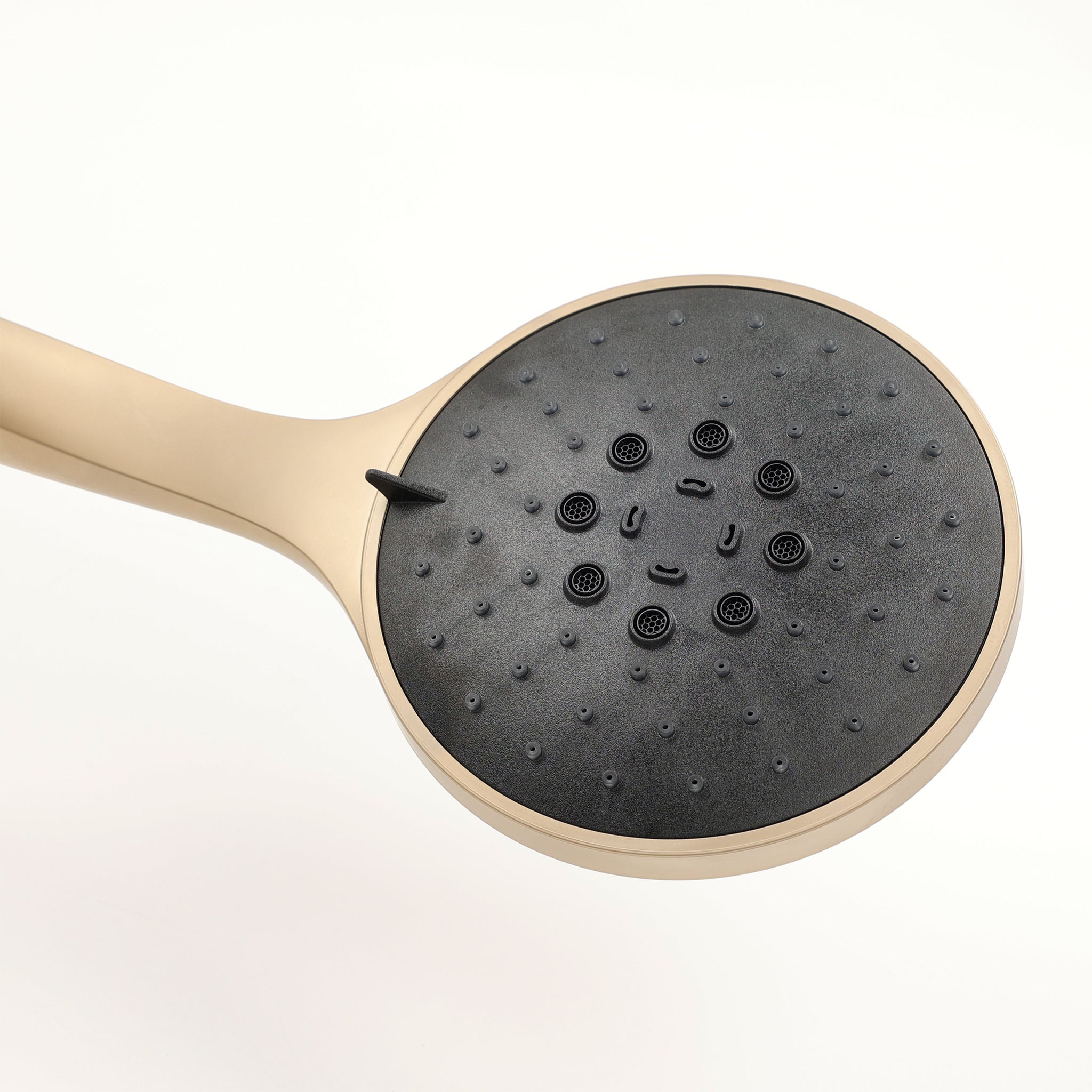 Brausekopf in British Gold von Fantini-13cm-technisch aufwendiger mit vielen Düsen-individuell einstellbar