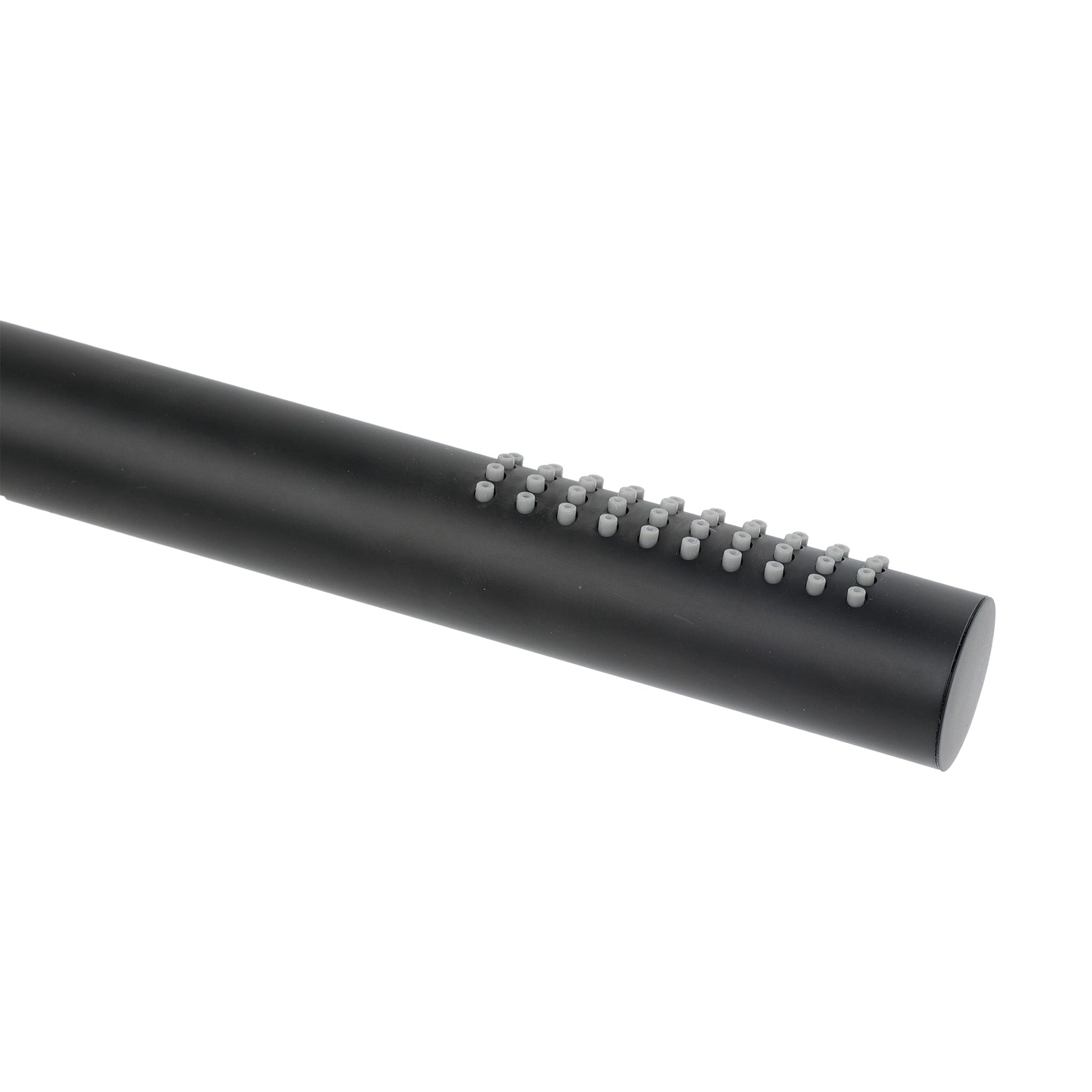 Fantini-Stabhandbrause-Deep Black-Detailansicht mit grauen Düsen