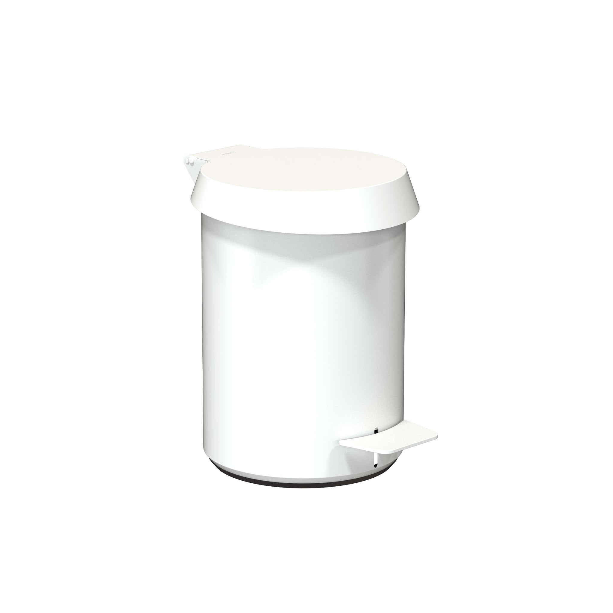 Kleiner Frost Denmark Nova2 Badeimer 3000 in Weiß matt mit Soft Close Funktion und 3 Liter Volumen für Badezimmer und Gäste WC