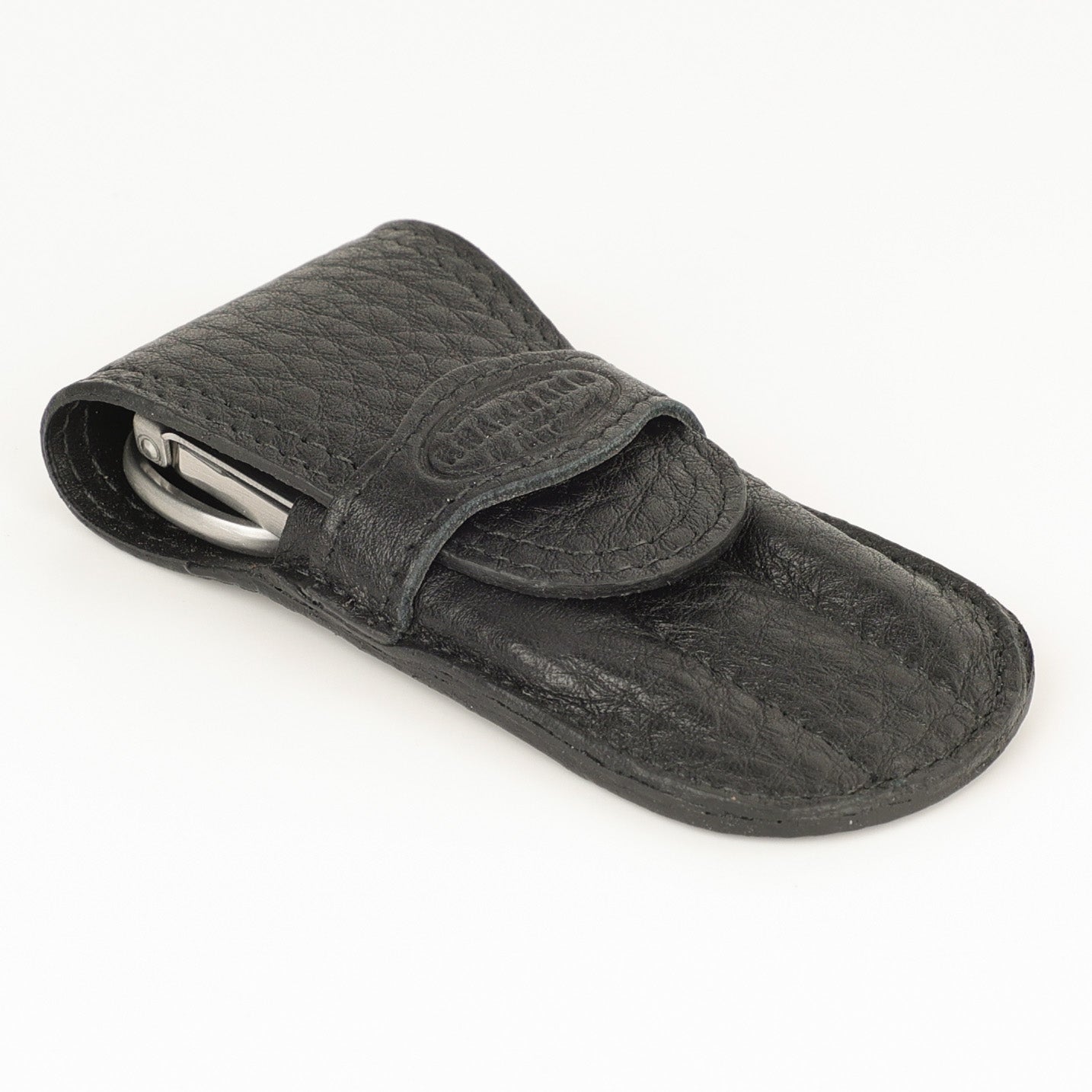 Leder Maniküre Etui Flap - 4-Teilig Nickel