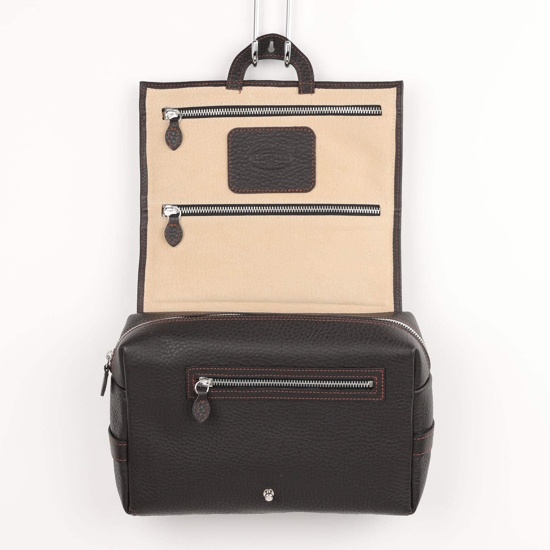 Leder Kulturtasche zum Aufhängen Roll XL