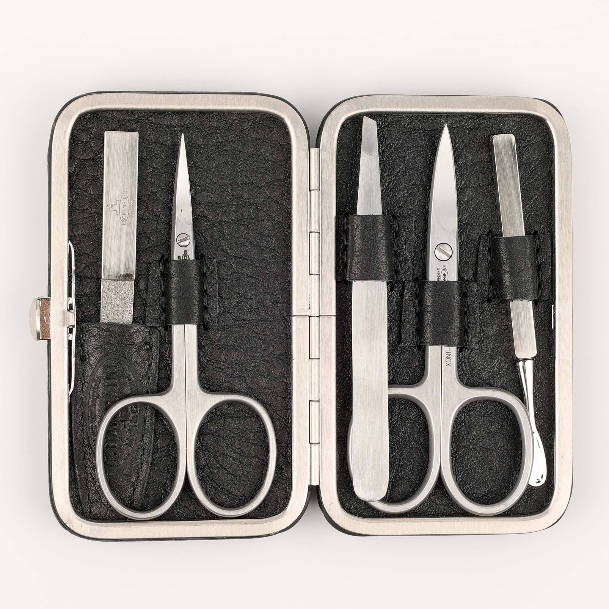 Leder Maniküre Etui Frame M - 5-Teilig