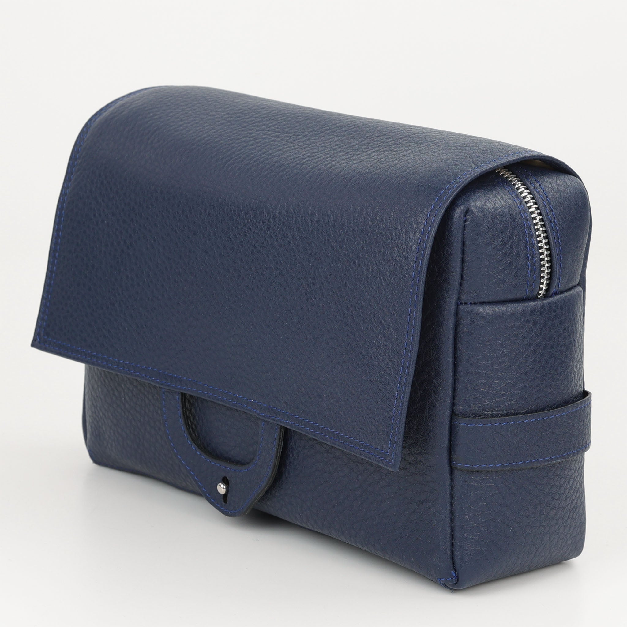 Leather Toiletry Bag with Roll, XL